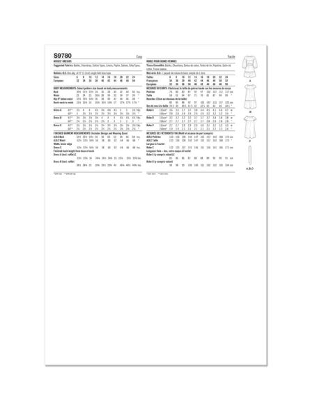 Patron Simplicity 9780.H5 - Robe