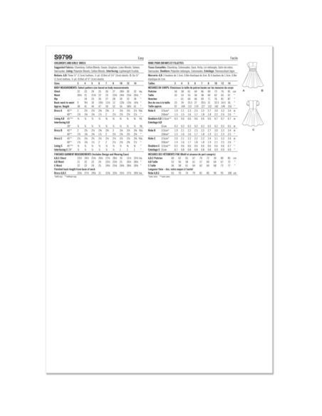 Patron Simplicity S9799.HH - Robe