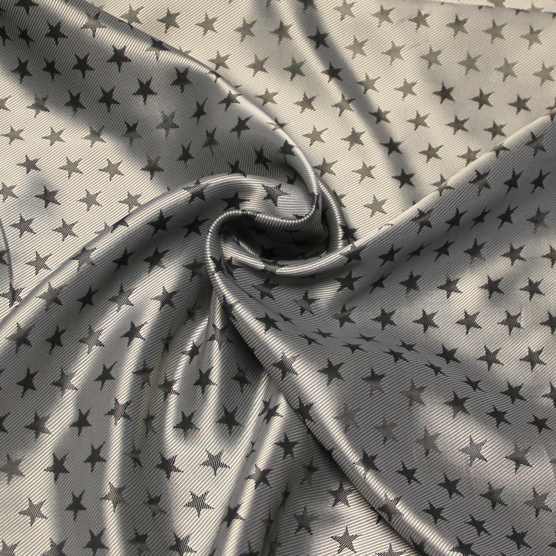 Doublure acétate & viscose - Étoile gris