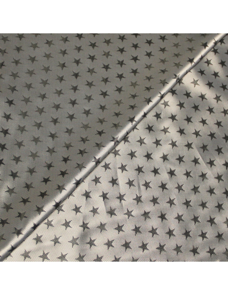 Doublure acétate & viscose - Étoile gris