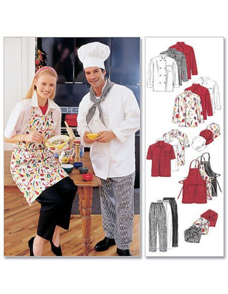 Patron McCall's 2233.S - Veste, chemise, tablier, pantalon, foulard et chapeau