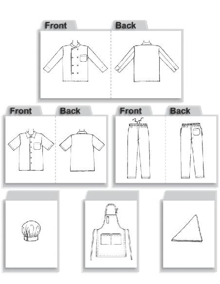 Patron McCall's 2233.S - Veste, chemise, tablier, pantalon, foulard et chapeau