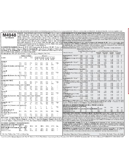 Patron McCall's 4948.KIDS - Déguisement