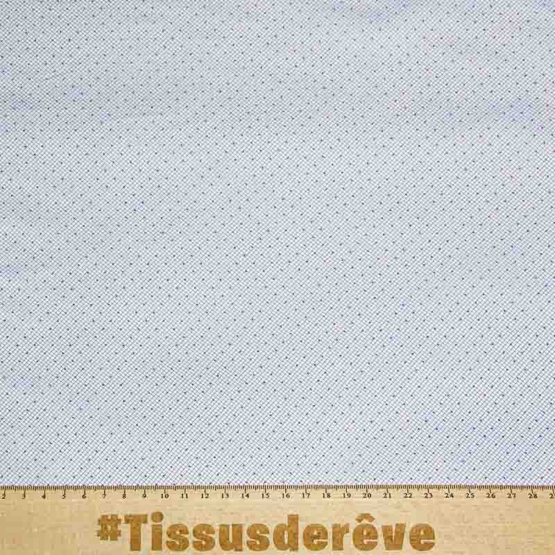 Doublure acétate & viscose - Quadrillage à pois