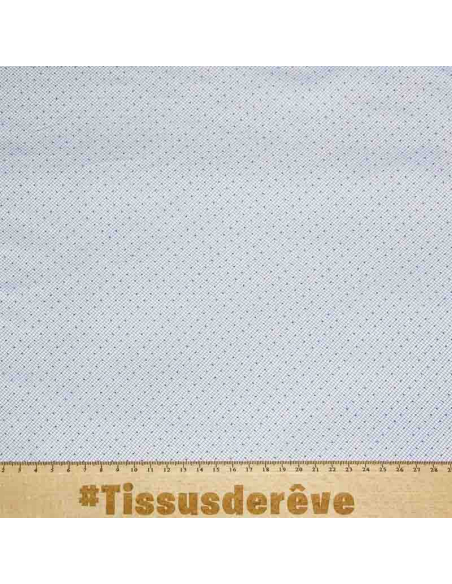 Doublure acétate & viscose - Quadrillage à pois