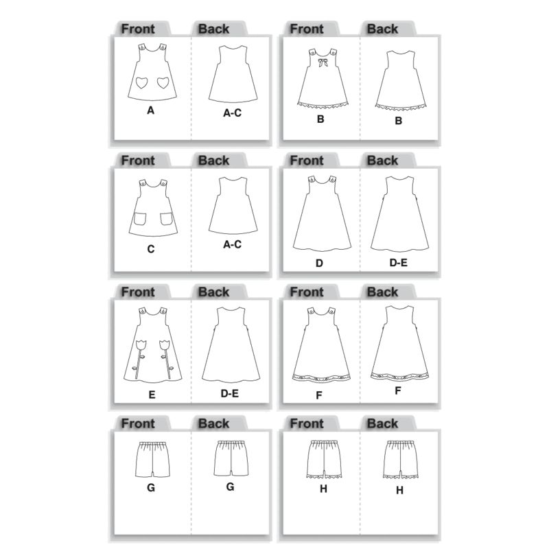 Patron McCall's 5416.CCB - Haut, robe et short