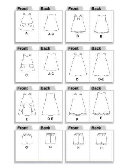 Patron McCall's 5416.CCB - Haut, robe et short