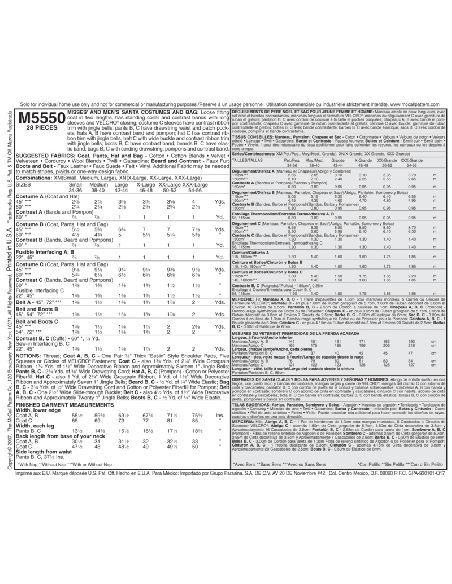 Patron McCall's 5550.XM - Déguisement de père Noël