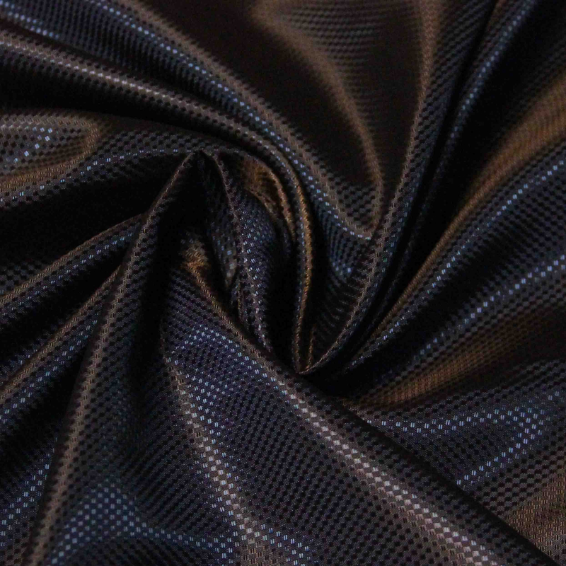 Doublure - Changeant motif rectangle marron