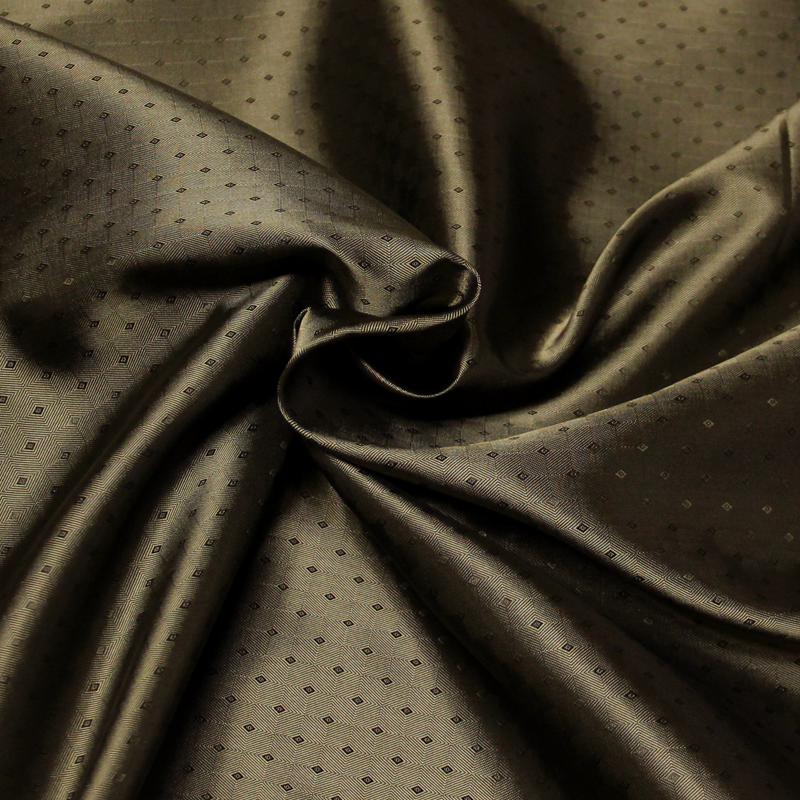 Doublure acétate & viscose - Losange kaki