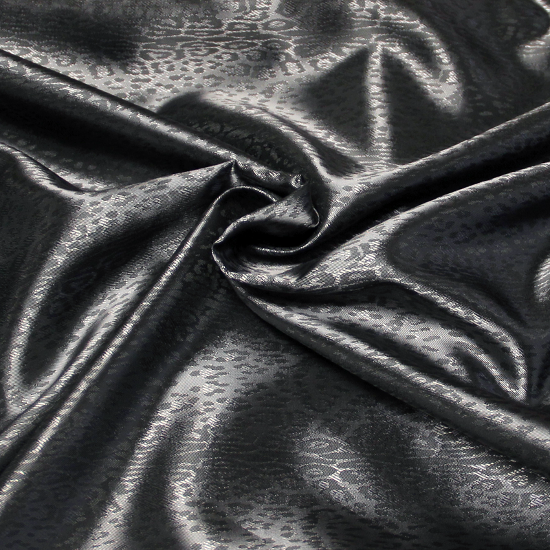 Doublure acétate & viscose - Léopard gris