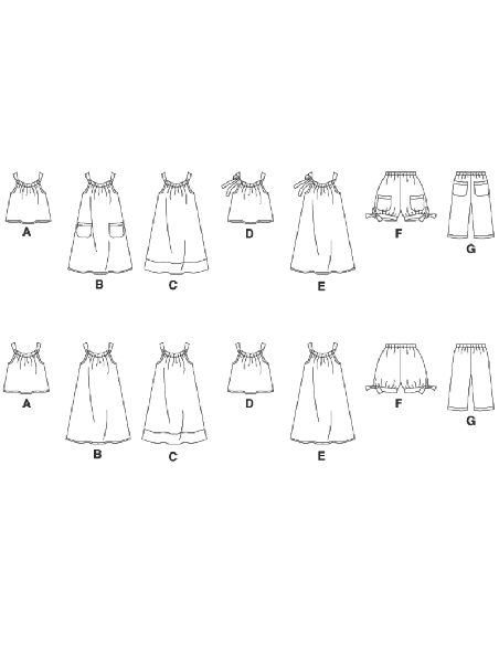 Patron McCall's 5797.CCE - Haut, robe, short et pantalon