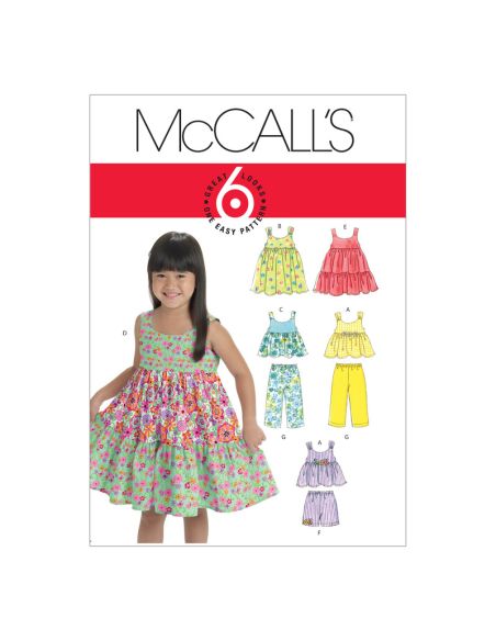 Patron McCall's 6017.CB - Haut, robe, short et pantalon