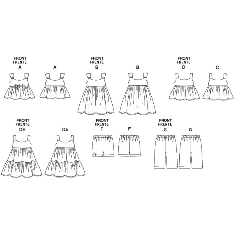 Patron McCall's 6017.CB - Haut, robe, short et pantalon