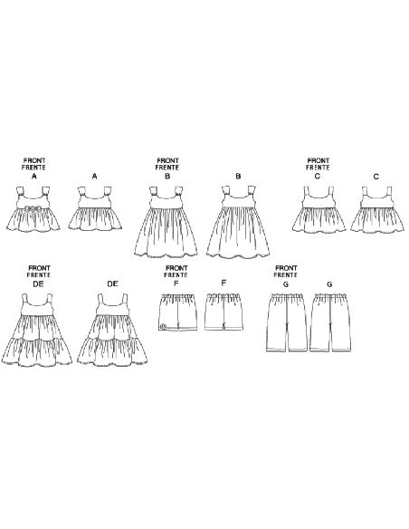 Patron McCall's 6017.CB - Haut, robe, short et pantalon