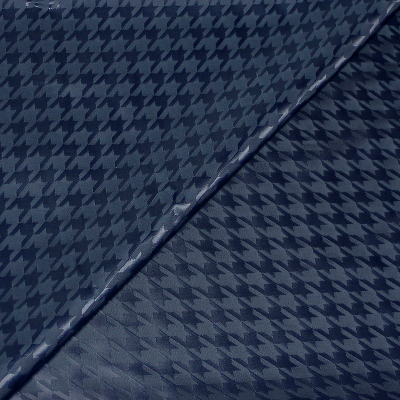 Doublure - Pieds-de-poule bleu