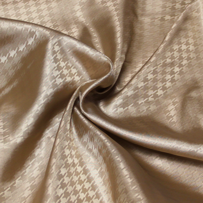 Doublure - Pieds-de-poule beige