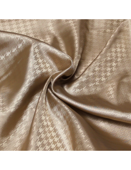 Doublure - Pieds-de-poule beige