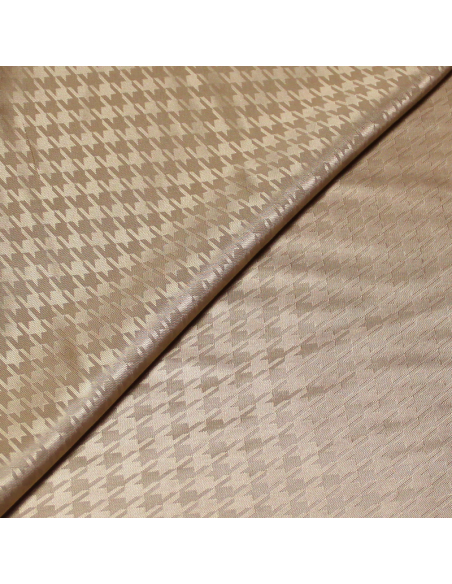 Doublure - Pieds-de-poule beige