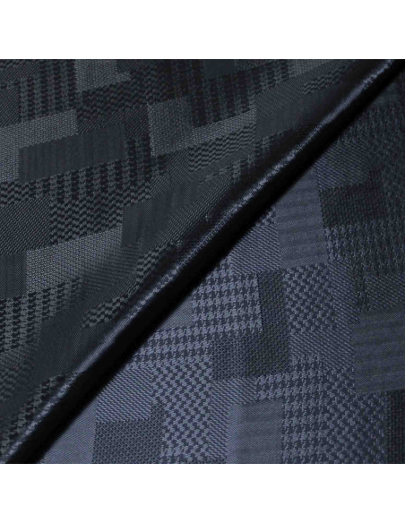 Doublure 100% viscose - Géométrie bleu