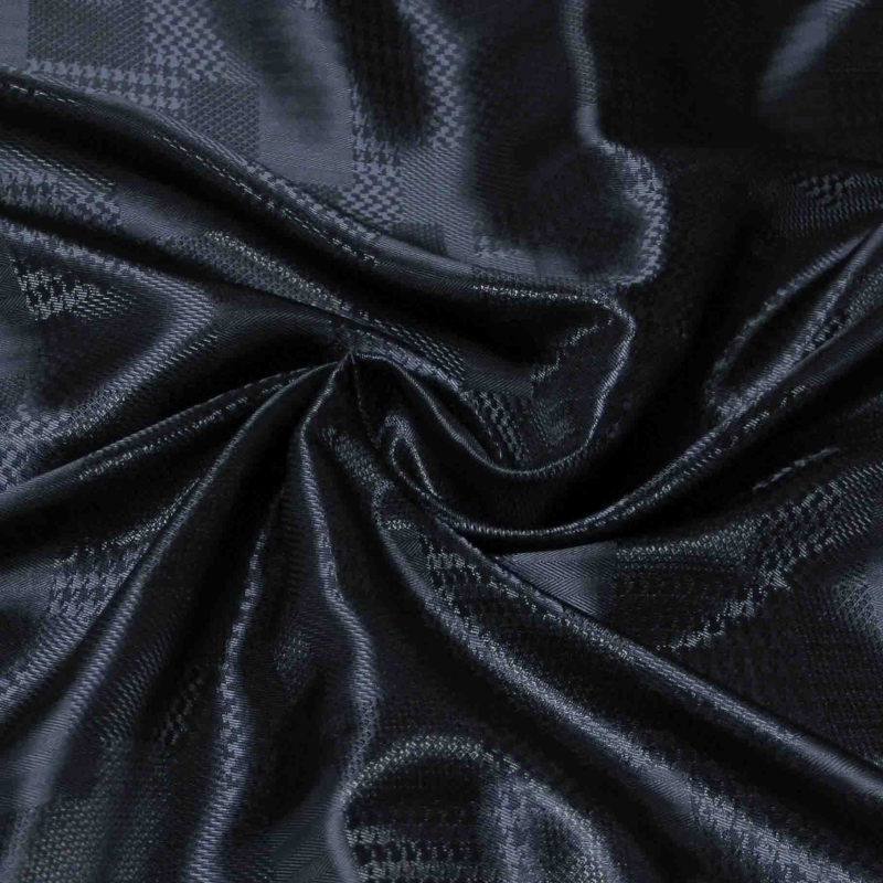 Doublure 100% viscose - Géométrie bleu