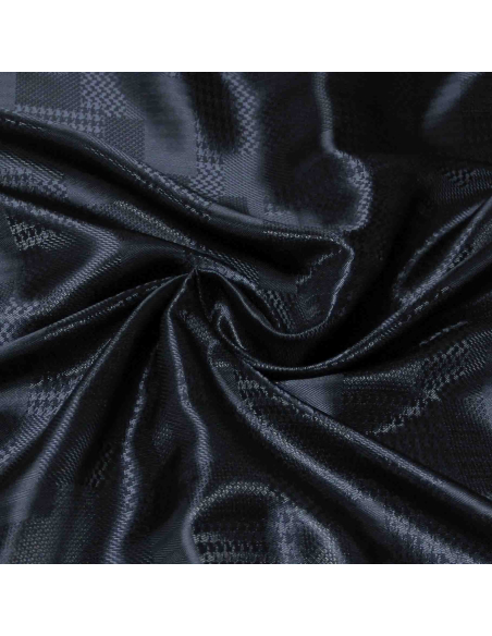 Doublure 100% viscose - Géométrie bleu