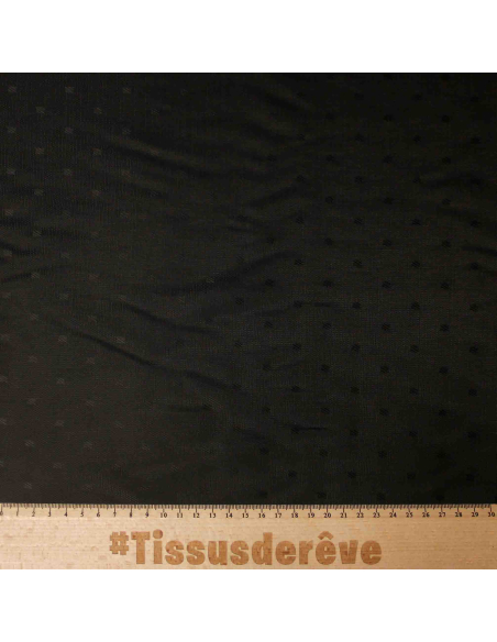 Doublure acétate & viscose - Pixel marron