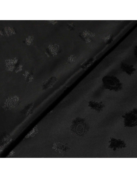 Doublure - Fleurs noir