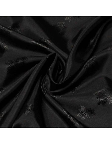 Doublure - Fleurs noir