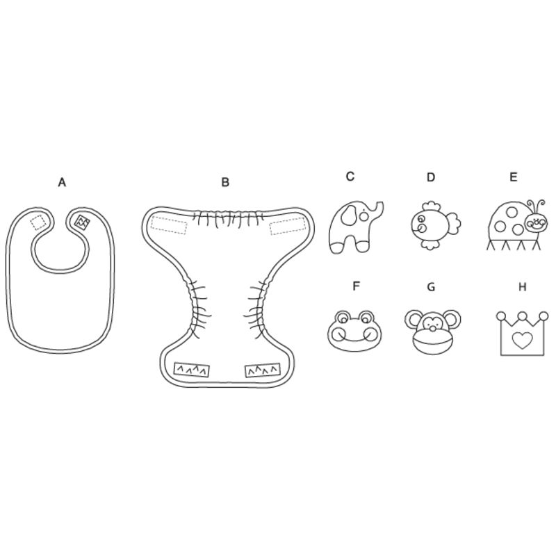 Patron McCall's 6108.OS - Bavoirs et cache-couches