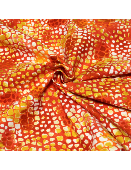 Gabardine coton & élasthanne - Mosaïque solaire