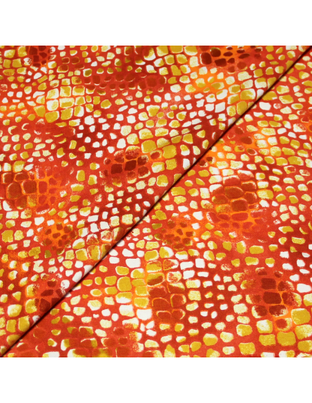 Gabardine coton & élasthanne - Mosaïque solaire