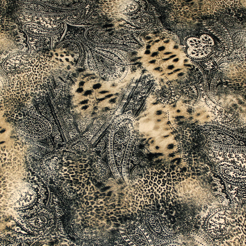 Gabardine coton & élasthanne émerisée - Cachemire