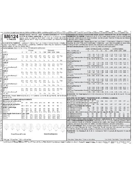 Patron McCall's 6124.B5 - Chemise