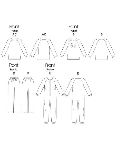 Patron McCall's 6251.Y - Haut, pantalon et combinaison