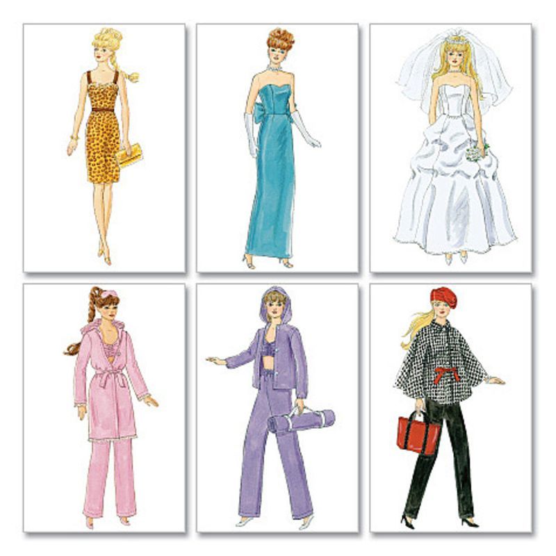 Patron McCall's 6258.OS - Vêtements de mode pour poupée de 46cm