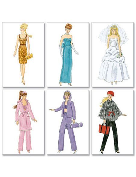 Patron McCall's 6258.OS - Vêtements de mode pour poupée de 46cm