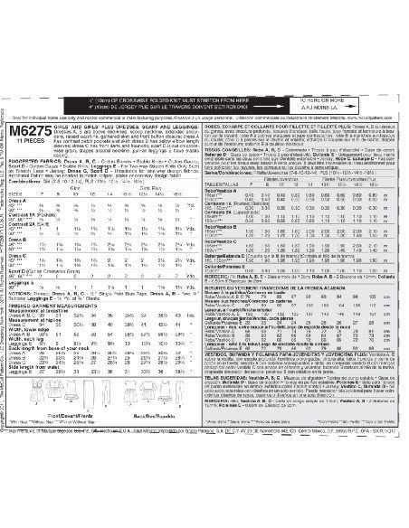 Patron McCall's 6275.GIRLS - Robe