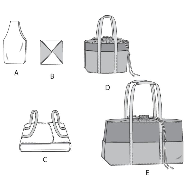 Patron McCall's 6338.OS - Porte-aliments, manique de cuisine et sac pique-nique