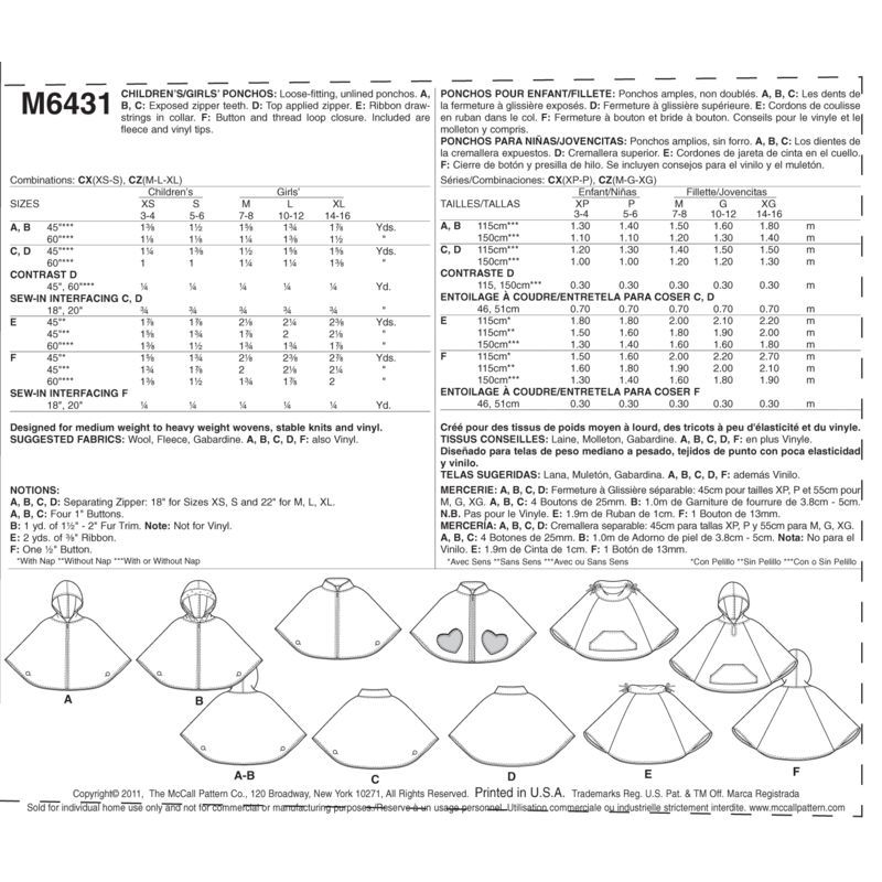 Patron McCall's 6431.CX - Ponchos