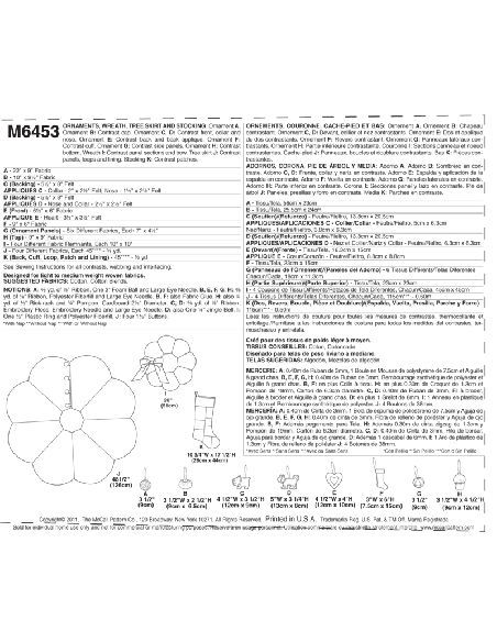 Patron McCall's 6453.OS - Décoration de Noël
