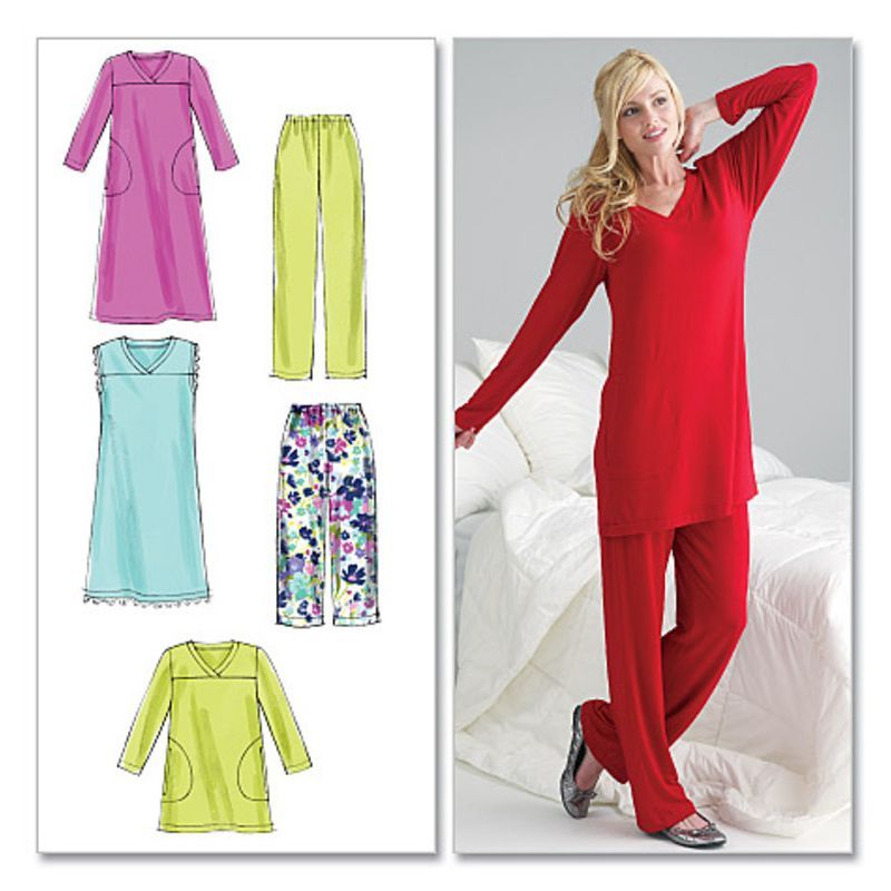 Patron McCall's 6474.B5 - Haut, tunique, chemise de nuit et pantalon