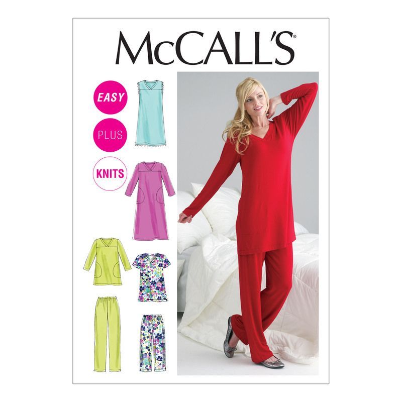 Patron McCall's 6474.B5 - Haut, tunique, chemise de nuit et pantalon