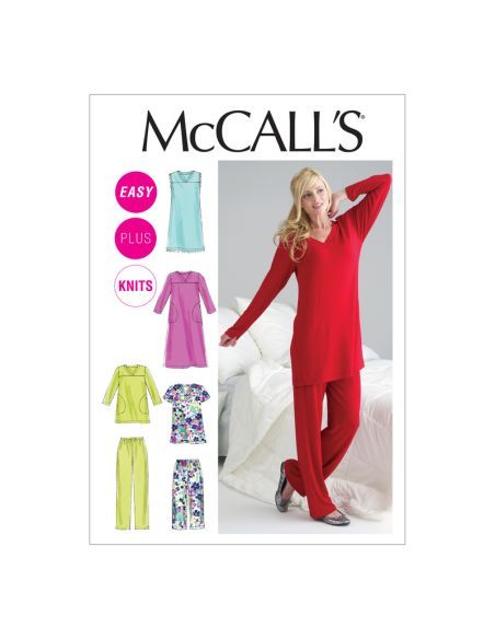 Patron McCall's 6474.B5 - Haut, tunique, chemise de nuit et pantalon