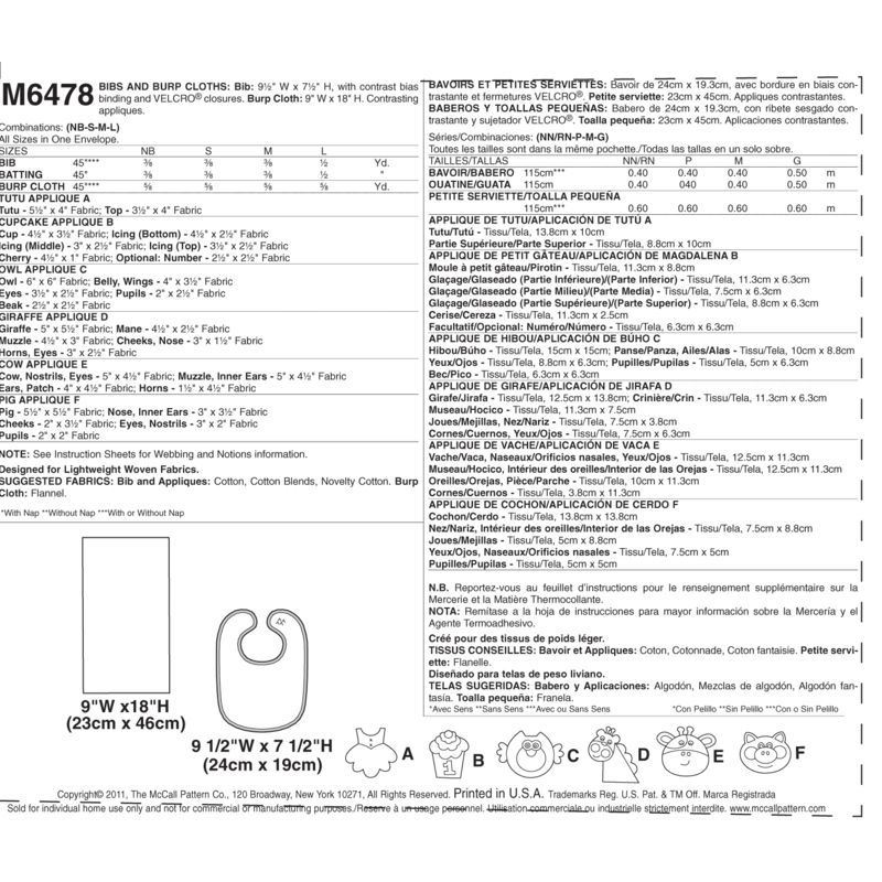 copy of Patron McCall's 6108.OS - Bavoirs et cache-couches
