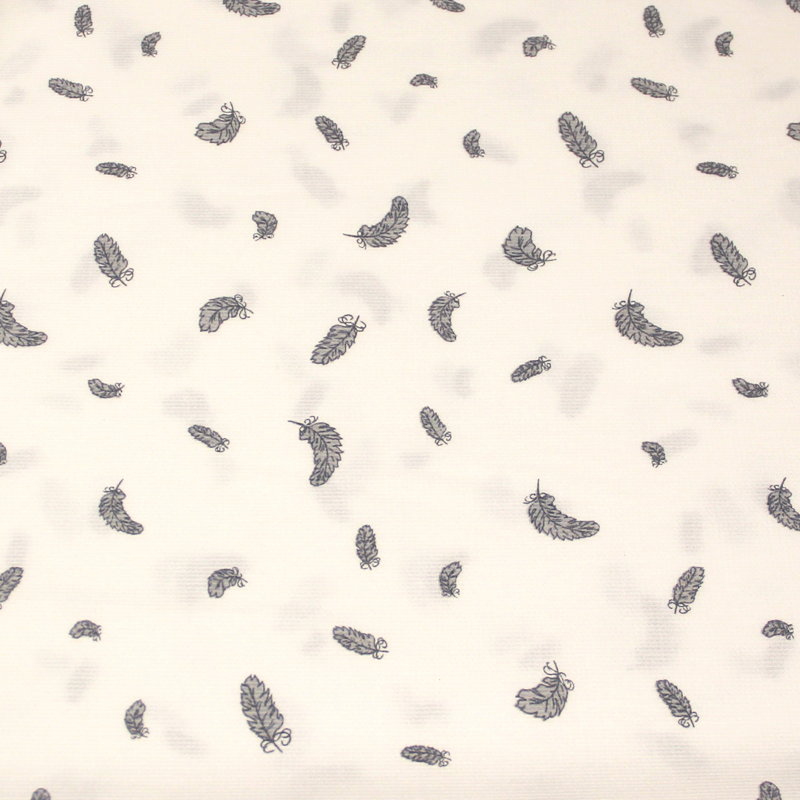 Piqué 100% coton milleraies - Plume gris