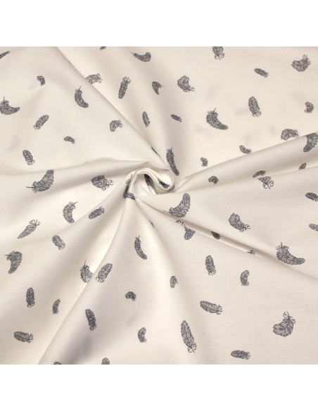 Piqué 100% coton milleraies - Plume gris