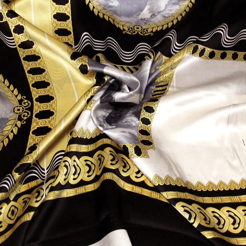 Panneaux satin 100% soie - Ours polaire