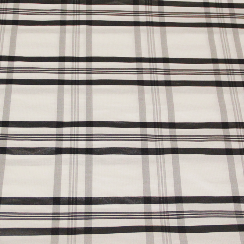 Taffetas de coton - Carreaux camaïeu de gris