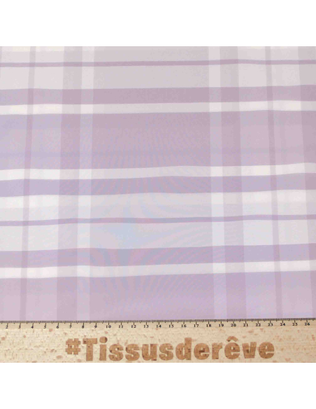 Taffetas - Carreaux lilas